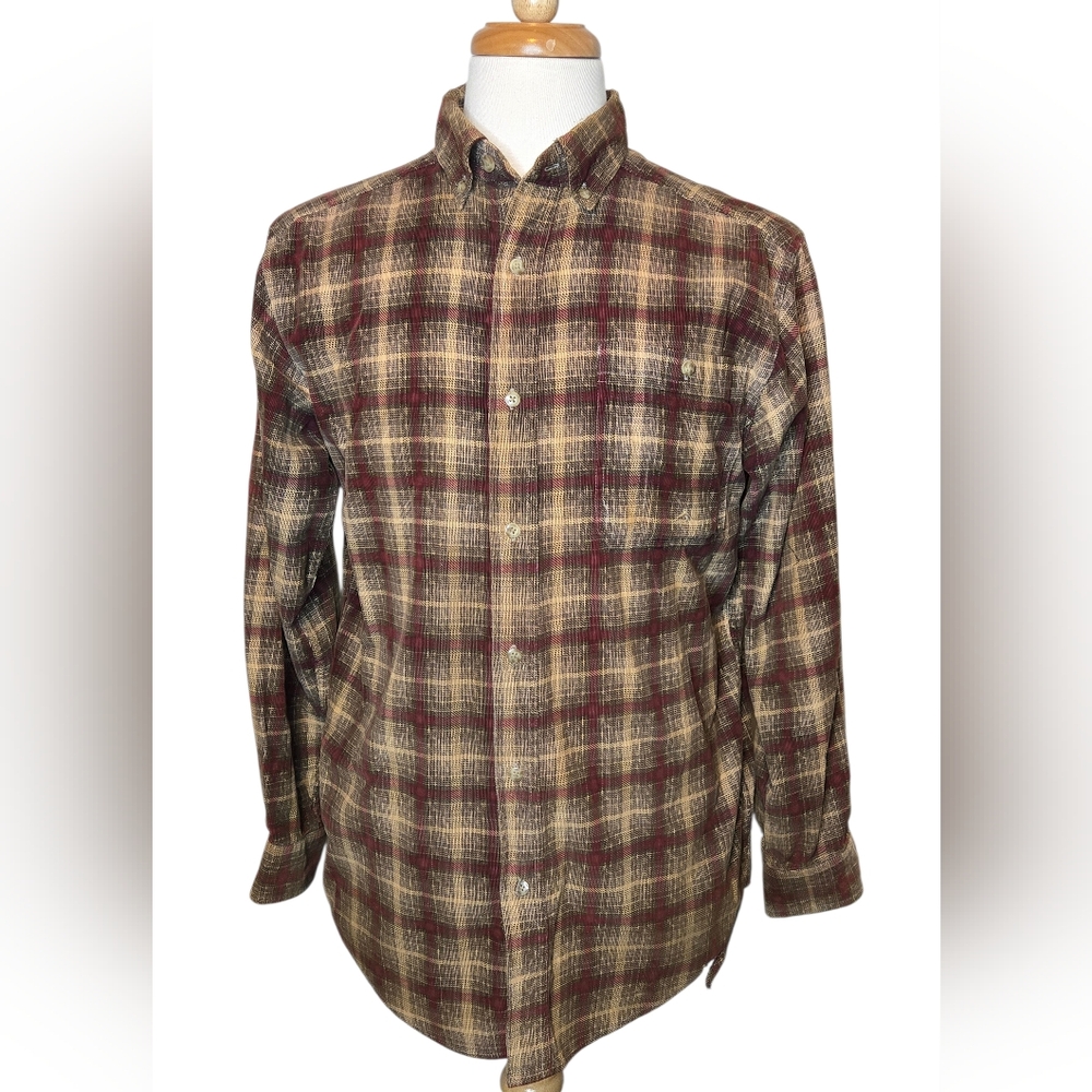 Pennans Heritage Plaid Cord Shirt L Soft Cotton GrandpaCore Vintage Inspired‎
